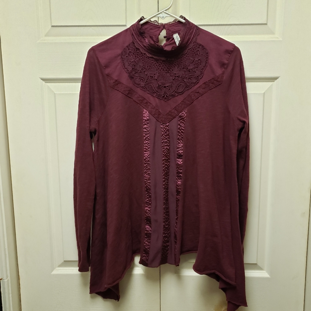 Free People Maroon Top